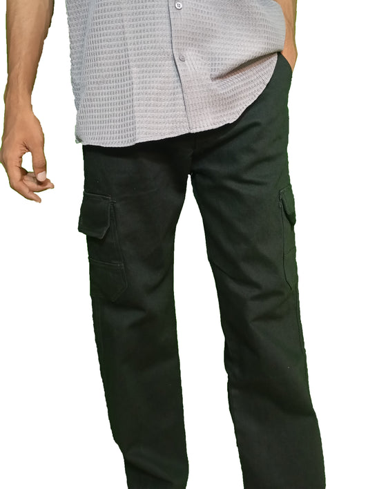 Jet Black 6-Pocket Baggy Jeans