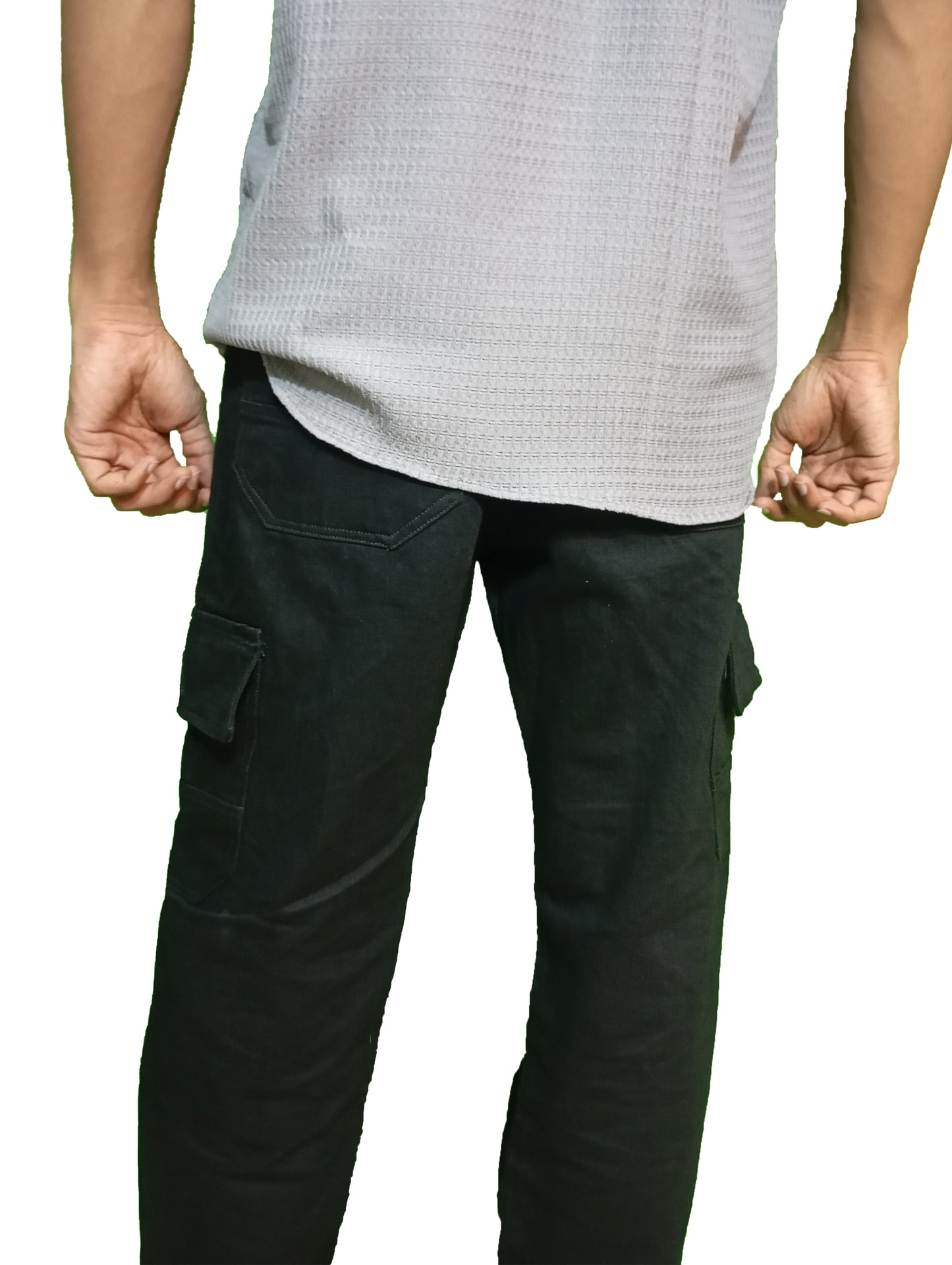 Jet Black 6-Pocket Baggy Jeans