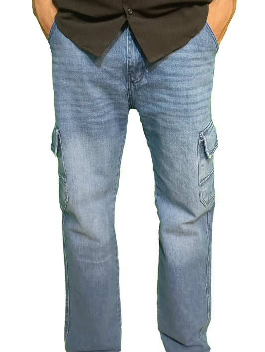 Classic Blue 6-Pocket Baggy Jeans