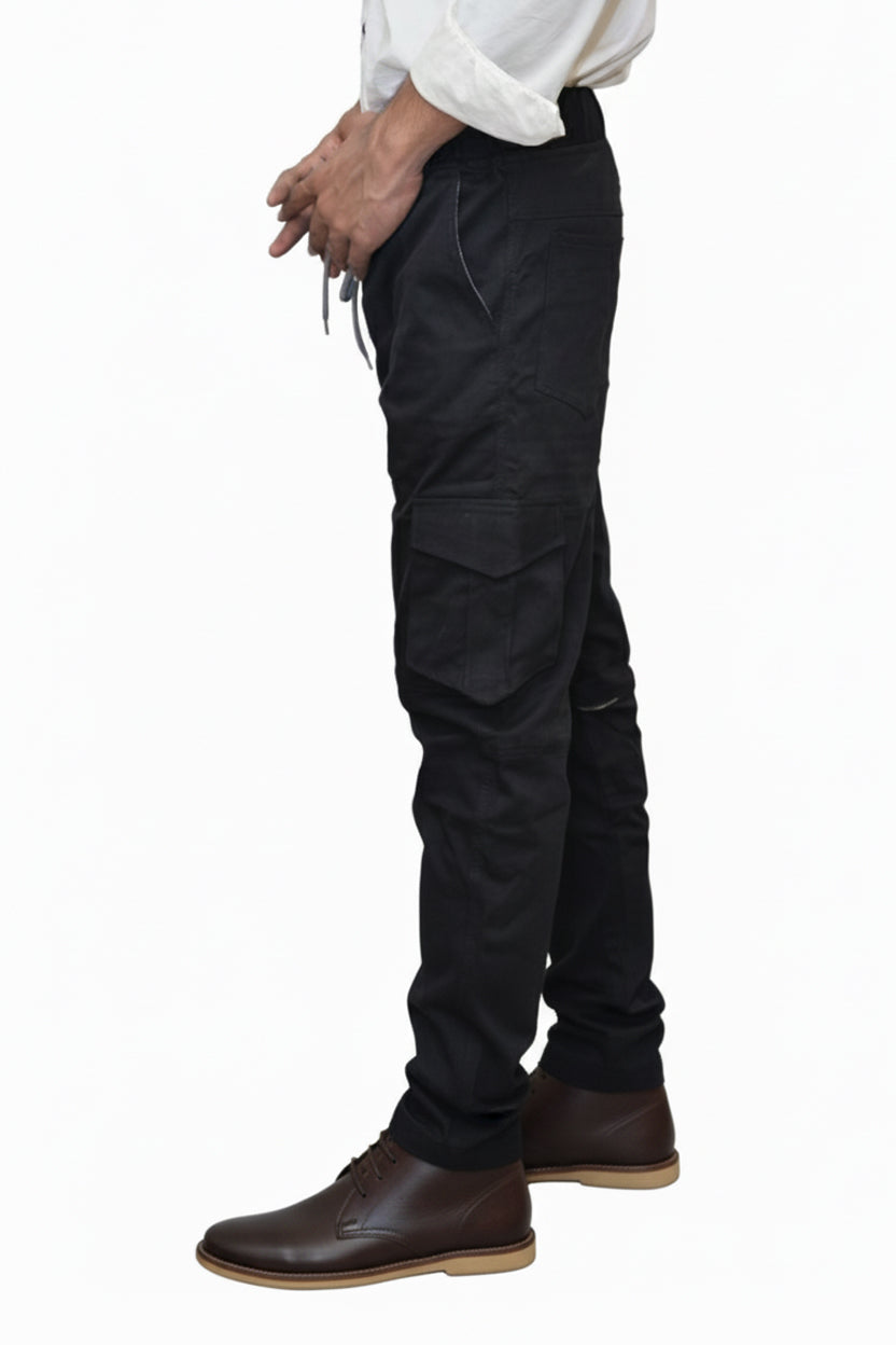 Jet Black Relaxed Fit Cargo