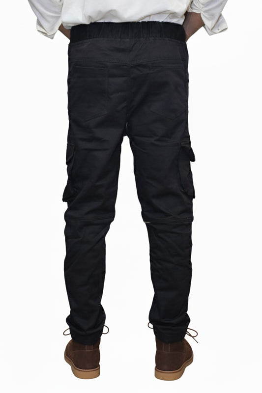 Jet Black Relaxed Fit Cargo