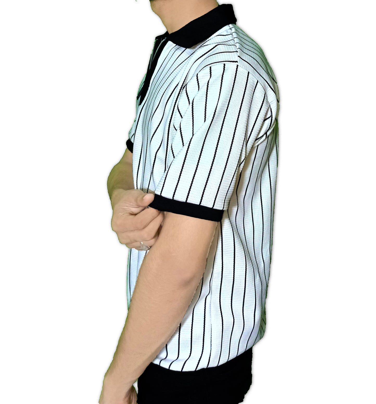 The Oxford Zip Polo – Timeless Stripes
