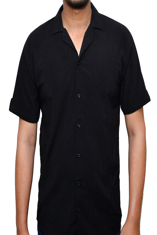 Jet Black Textured Shirt – Made for the Journey