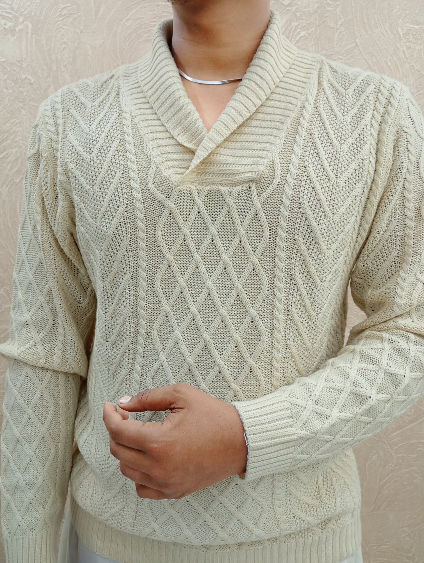 Cream Cable-Knit Sweater – Stockers